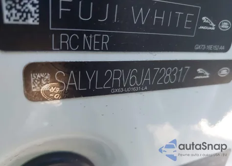 2018 Land Rover Range Rover Velar P380 Se R-Dynamic from USA, damaged, VIN SALYL2RV6JA728317